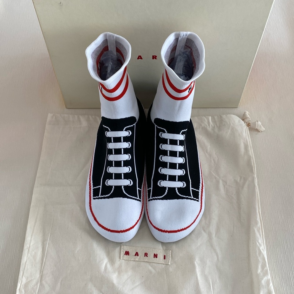 Marni Knitted Sock-Style Sneakers